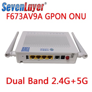 F673av9 Dual band 4GE +1tel+2usb 5G WIFI ONU Gpon Fiber modem FTTH F673a v9 ONT inglés Firmware Terminal 1pcs