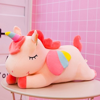 【30CM】Lindo unicornio forma animales peluche juguetes suave arco iris ángel unicornio relleno almohada regalo para niños (1)