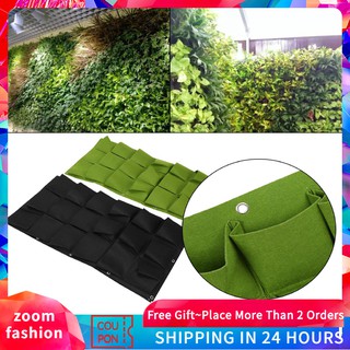 2 flores crecer al aire libre colores de pared vertical jardín 36 bolsillos plantas verde bolsas