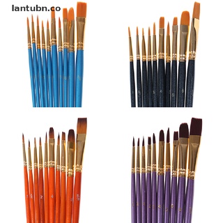 (new) 10Pcs Watercolor Gouache Paint Brush Nylon Hair Painting Brush Set Art Supplies lantubn.co
