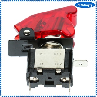 Car Truck Boat Red Cover LED Light 20A 12V Rocker Toggle on/OFF Switch SPST