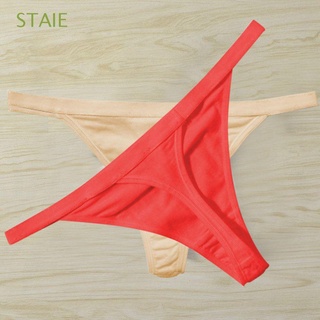 STAIE Sexy G-String Women T-back Thongs Underwear Lingerie Bikini Cotton Solid Panties/Multicolor