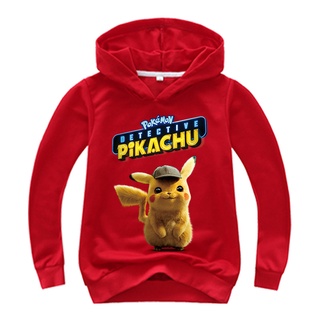 pikachu niños sudadera con capucha pokemon go niños abrigo de algodón suéter de los niños ropa de abrigo