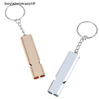 boyisienmaoyi@ Alloy Aluminum Emergency Survival Whistle Outdoor Camping Hiking Tool W/Keychain *New
