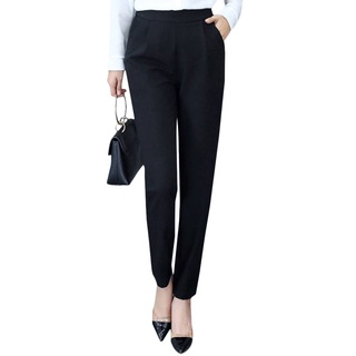 Señoras Ol negocios oficina trabajo cintura alta Slim pantalones (6)