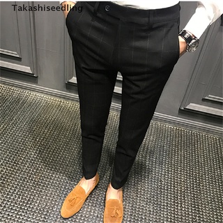 Takashiseedling/otoño nuevo Casual pantalones cuadros hombres algodón Slim Fit Chinos pantalones de moda ropa masculina más el tamaño de traje pantalones
