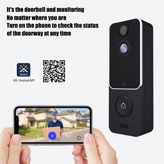 t9 ip67 a prueba de intemperie smart video timbre cámara wifi 1080p intercomunicador visual visión nocturna ip timbre de la puerta pir cámaras inalámbricas superior (7)