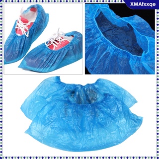 100pcs universal desechables overshoes antideslizante mujeres hombres zapatos de lluvia cubiertas