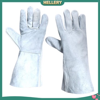 [Hellery] MIG guantes de soldadura de cuero de vaca estufas de madera soldador cocina