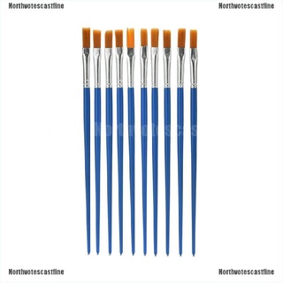 northvotescastfine - juego de 10 pinceles de pintura (nailon), color azul, acuarela, dibujo, pintura nvcf