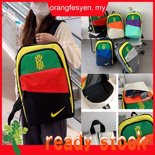Nike Kyrie Irving mochila moda empalme estudiante escuela mochila Unisex Casual deportes Bagpack Beg Sekolah