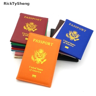 Rts funda de cuero para pasaporte de viaje personalizado titular de pasaporte americano cubre mi