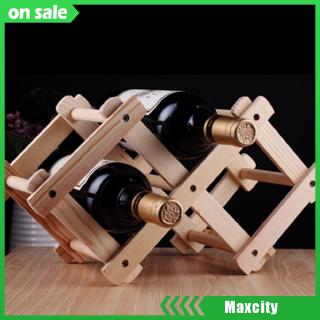 Estante de vino tinto de madera clásica, 3 botellas, soporte para barra de cocina