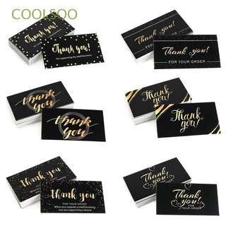 COOLSOO 50PCS Crafts Thank You Cards Favor Gift For Supporting My Small Business Thanks Greeting Cards Invitations Candy Bags Paper Party Supplies Handmade Label Stickers