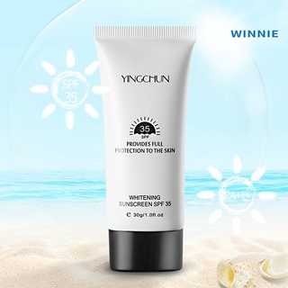 [winnie] 30g protector solar crema hidratante protección de la piel sintética anti-envejecimiento blanqueamiento crema solar para la cara
