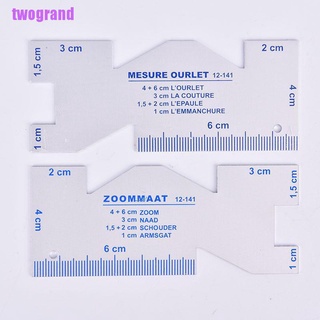 [twogrand] regla de costura de precisión calibre de medición de Metal para acolchado regla de costura manualidades (1)