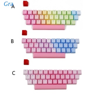 Gra Rainbow Blue Demon RGB PBT 35 Keys OEM Double Shot Backlit Keycaps for Cherry Mechanical Keyboard GH60 POKER 61