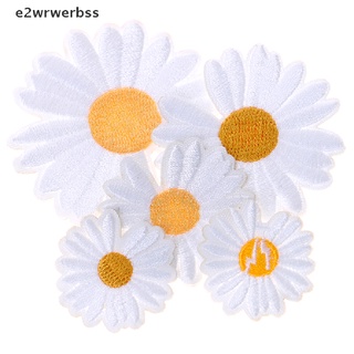 * e2wrwerbss* 5 piezas sol flor margarita coser en/hierro en parche bordado diy ropa de manualidades apliques venta caliente