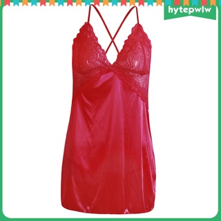 Hytepw lencería Babydoll para mujer con encaje/Conjunto De Pijama con cuello en V Nightie
