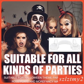 [galendale] Colmillos de vampiro retráctiles para fiesta de Halloween Cosplay dientes falsos