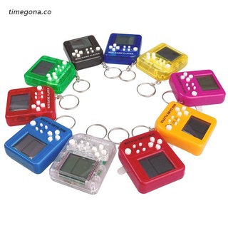 time portátil mini tetris consola de juegos llavero lcd de mano jugadores de juegos niños educativos juguetes electrónicos anti-estrés llavero