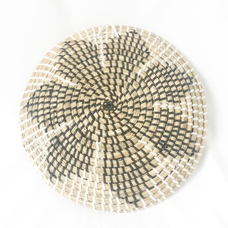 any 2pcs Woven Wall Basket Decor Handmade Seagrass Flower Hanging Decorative Tray (8)