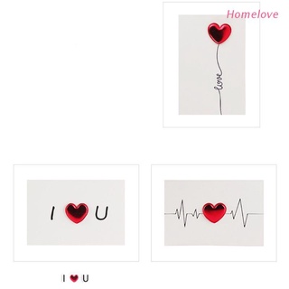 hlove tarjeta de felicitación en forma de corazón para el día de san valentín/diseño de corazón/diseño de amor estéreo i love you heartbeat card/tarjeta de cumpleaños
