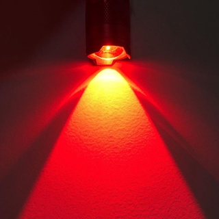 Mini linterna roja ajustable potente 3W Zoomable rojo antorcha XPE Q5 bolsillo LED luz roja linterna para caza Astronom (6)