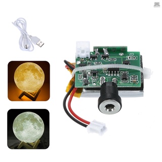 [Productos De Liquidación] Impresora 3D Piezas LED Luna Lámpara Junta 2 Colores Control Táctil Placa De Luz Carga USB Con Batería Cambio De Color De Noche Para Impresión 3D (5)