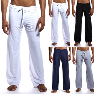 Pantalones largos salón ropa de dormir ropa de dormir pantalones de Yoga fondos Casual hogar (8)