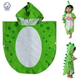 toalla de baño para niños, diseño de dinosaurio, diseño de dinosaurios (verde+blanco 55 cm x 110 cm)