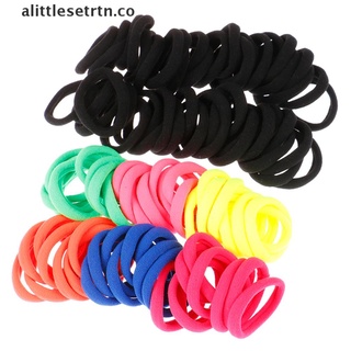 alittlesetrtn: 50 piezas de goma para niñas, cola de caballo, bandas elásticas para el pelo, accesorios para el cabello [co]