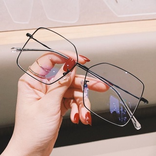 versión coreana del marco de gafas cuadradas femeninas de cara redonda sin lente delgada marco de luz se puede equipar con blu-ray (3)