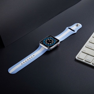 Apple Watch correa multicolor 44 mm 42 mm correa de reloj para Apple Watch Series 7 6 SE 5 4 3 2 1 40 mm 38 mm silicona Apple Watch Band (7)