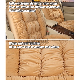 3 colores Universal grande de felpa asiento de coche cubierta de invierno caliente respaldo asiento delantero cojín Protector (8)