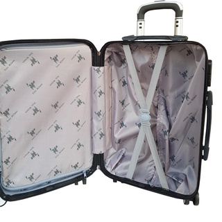 Caliente - 12.12 cumpleaños! Polo MILANO 24 pulgadas fibra maleta ABS importación Anti robo maleta ropa y maletas de viaje - negro ✔