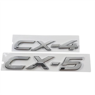 1 X ABS cromo CX4 CX5 letra logotipo coche Auto emblema insignia pegatina de reemplazo para MAZDA CX-4 CX-5