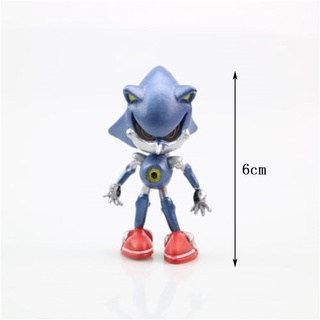 FEWFORM 6Pcs PVC Action Character Doll Toys Model Kids Gift Sonic Figures Hedgehog Home Decoration Furnishing Articles for Boys Girls Anime Figure (2)