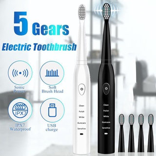 potente ultrasónico sonic cepillo de dientes eléctrico carga usb recargable cepillo de dientes lavable electrónico blanqueamiento cepillo de dientes