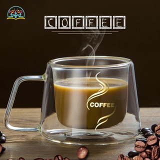 Nr taza de café Espresso taza de vidrio térmico doble pared alta borosilicato tazas