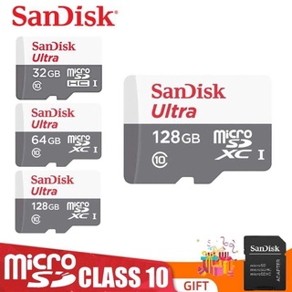 Tarjeta de memoria Sandisk Ultra Micro SD UHS-1 tarjeta SD C10 A1 de 128GB/64GB/32GB/8GB/16GB/256GB