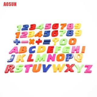 AOSUN Set de letras magnéticas de colores y números imanes para nevera alfabeto