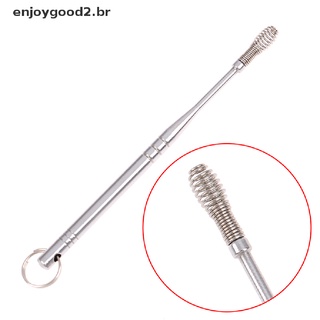 Enjoy2 cuchara De acero inoxidable Espiral con resorte Para Remover Cera/herramienta De limpieza