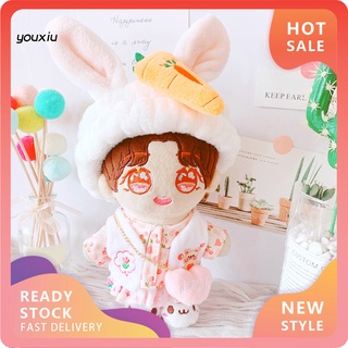 Yx muñeca elástica ropa de conejo figura de felpa muñeca ropa todo-partido para muñeca de 20 cm