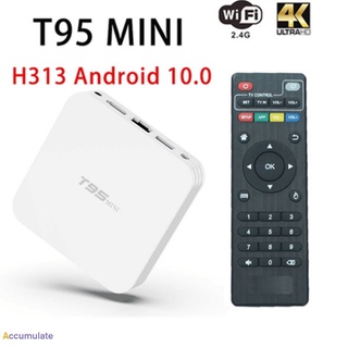 Android 10.0 TV Box 4K HDR 2.4G Wifi T95 Set Top Box Support Google Media Player Youtube IPTV Set Mini Smart Top Box EU Plug AC