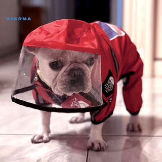 [bikr] impermeable perro cachorro impermeable gorra transparente ala lluvia ropa al aire libre mascota ropa