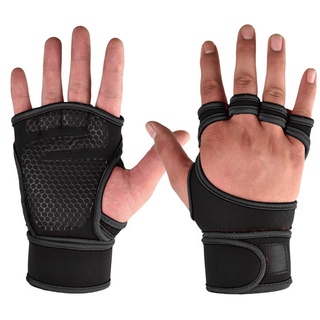 Aum- 1 par de guantes de entrenamiento de levantamiento de pesas para mujeres hombres, gimnasio, Fitness, guantes protectores de mano