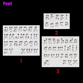 [Pearl] Moldes De Números Letras Silicona 3D Fondant Para Pasteles Herramientas De Decoración