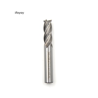 Ifoyoy 3/8" High Speed Steel HSS 4 Flute Straight End Mill Cutter Tool Metalworking CO