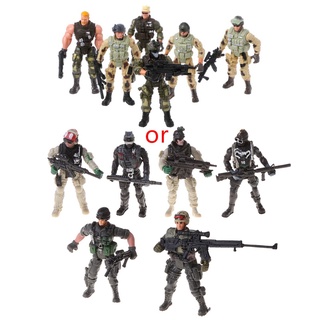 tr 6 unids/set figura de acción soldados del ejército juguete con arma militar figuras juguete infantil